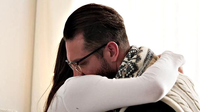 Big titty brunette Fiona Frost finally hooks up with friend's dad after flirting forever