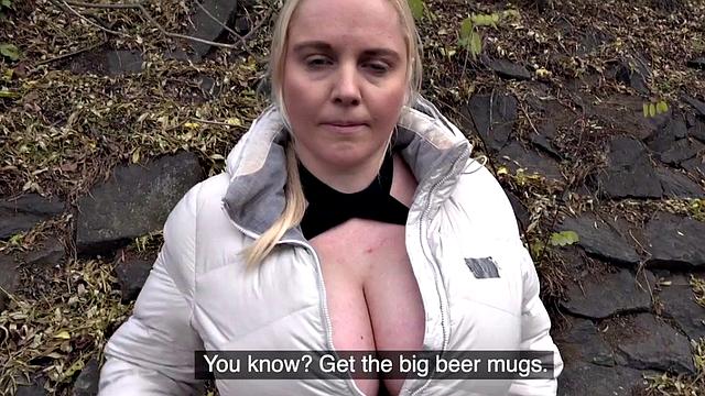 Huge euro picked up outdoors and facefucked