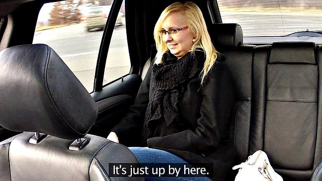 Nerdy Blonde Gets Back At Cheating Boyfriend By Fucking Taxi Driver