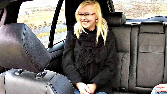 Nerdy Blonde Gets Back At Cheating Boyfriend By Fucking Taxi Driver