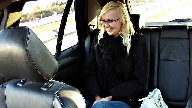 Nerdy Blonde Gets Back At Cheating Boyfriend By Fucking Taxi Driver