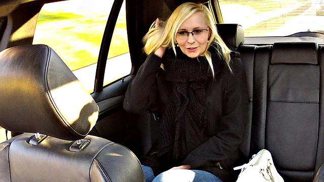 Nerdy Blonde Gets Back At Cheating Boyfriend By Fucking Taxi Driver