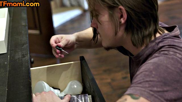 Busty Redhead pounded by stepson after sucking his cock