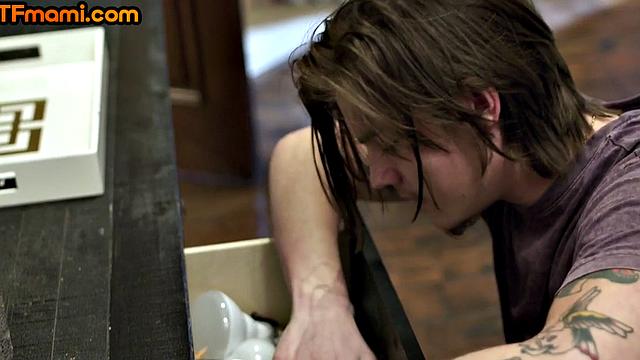 Busty Redhead pounded by stepson after sucking his cock