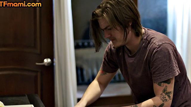 Busty Redhead pounded by stepson after sucking his cock