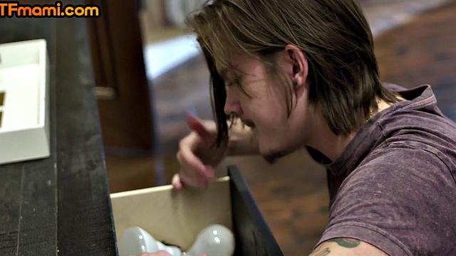 Busty Redhead pounded by stepson after sucking his cock