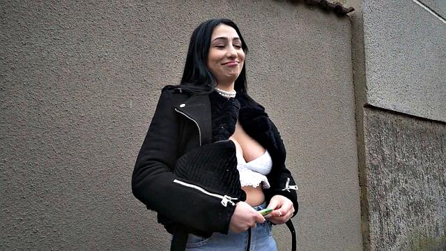 Public beauty fucked in POV by big dick in pussy