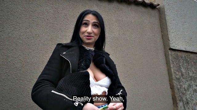 Public beauty fucked in POV by big dick in pussy