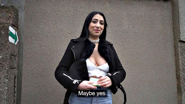 Public beauty fucked in POV by big dick in pussy