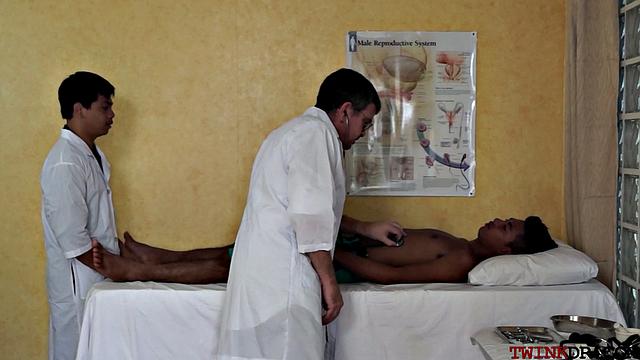 Hairy asian patient got cocksucked