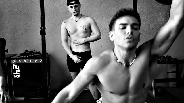 Hunk Spitroasted By Gym Bros - NextDoorBuddies