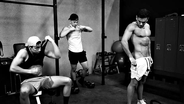 Hunk Spitroasted By Gym Bros - NextDoorBuddies