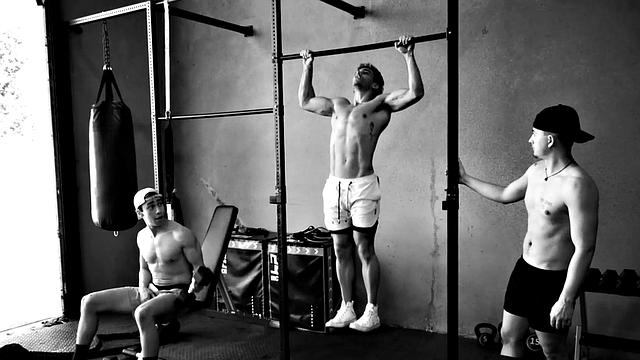 Hunk Spitroasted By Gym Bros - NextDoorBuddies