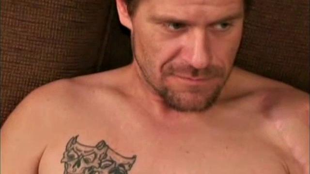 Back for a second session, this handsome man shows it off for us again. I never get tired of this guy. Jason is a 37 year old, 5' 11", 190 pound glass installer.