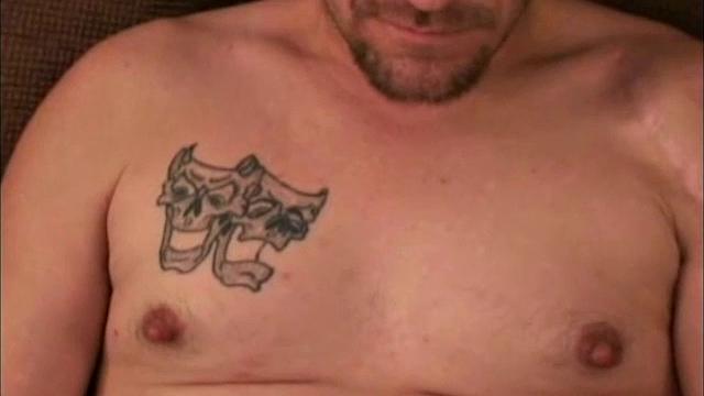 Back for a second session, this handsome man shows it off for us again. I never get tired of this guy. Jason is a 37 year old, 5' 11", 190 pound glass installer.