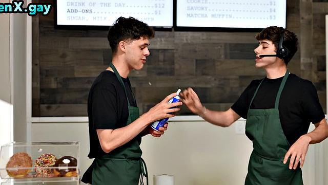 Manly jock barebacks skinny twinks at cafe