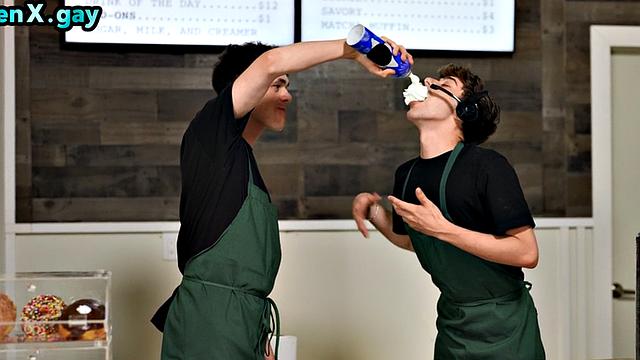 Manly jock barebacks skinny twinks at cafe