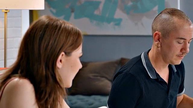 Bisexual redhead cutie rimmed and fucked in foot 3some