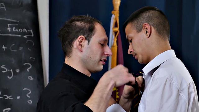 Gaydaddy priest bareback bangs his student in classroom