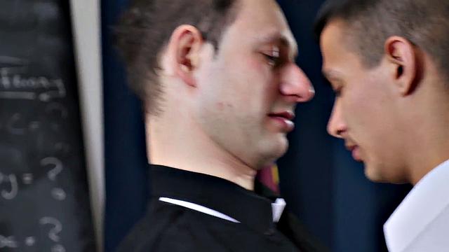 Gaydaddy priest bareback bangs his student in classroom
