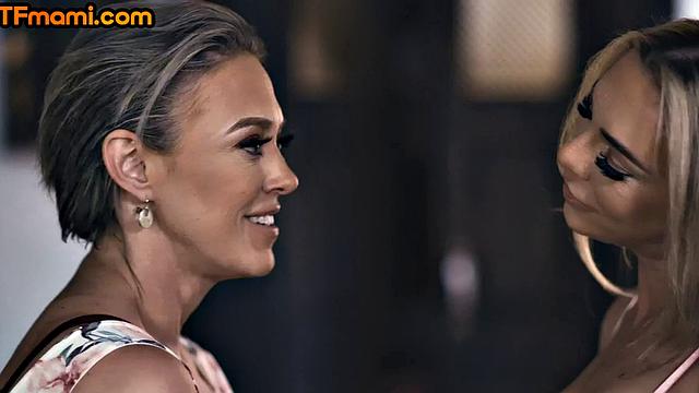 Stepmom and stunning friend by stepson in 3some