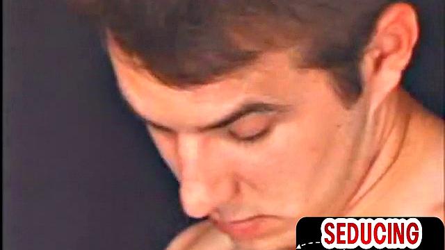 Homemade twink cums after gay BJ and solo cockwanking