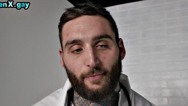 Manly jock fucks skinny Asian patient in hospital