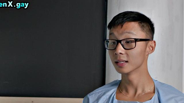 Manly jock fucks skinny Asian patient in hospital