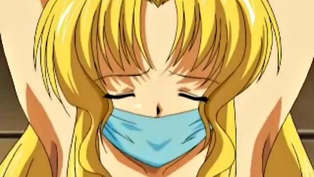 аниме-рабыню связывают и мучают игрушками