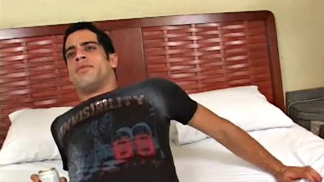 Two hot Latino lovers spend Sunday afternoon relieving their lusts in a hotel room. Ghilhermo loves rimming his lover's ass before poking his bareback cock for a long fuck session.