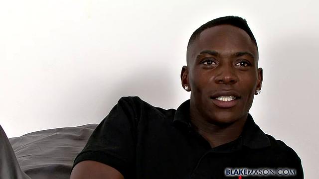 Nathan Dale strokes hard for the camera and shows off every inch
