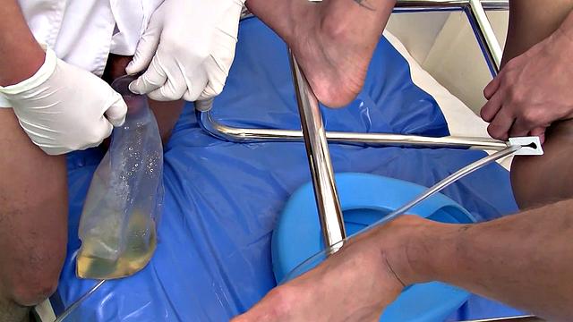 Asian college twink fucked by doctor in infirmary