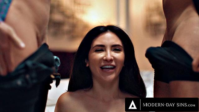 MODERN-DAY SINS - Petite Jane Wilde Seduces Exes For Wild Anal Double - FULL SCENE