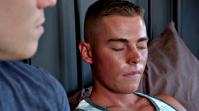 Asslicking jock barebacks stepbro until he cums