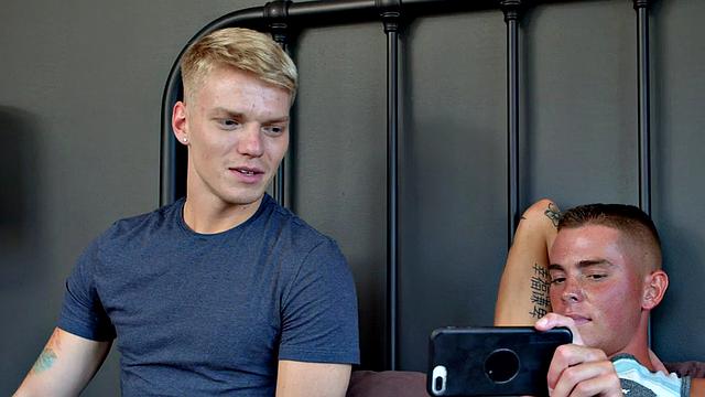 Asslicking jock barebacks stepbro until he cums