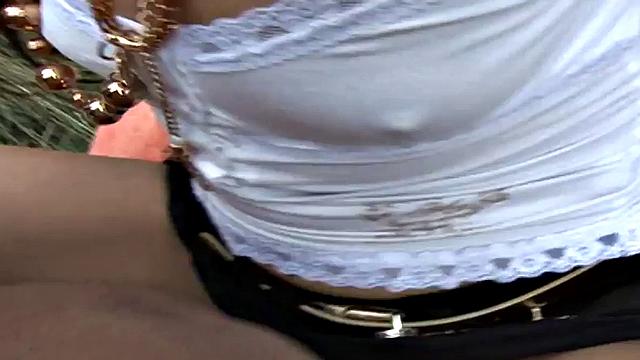 Real perv picks up slut for outdoor POV fuck