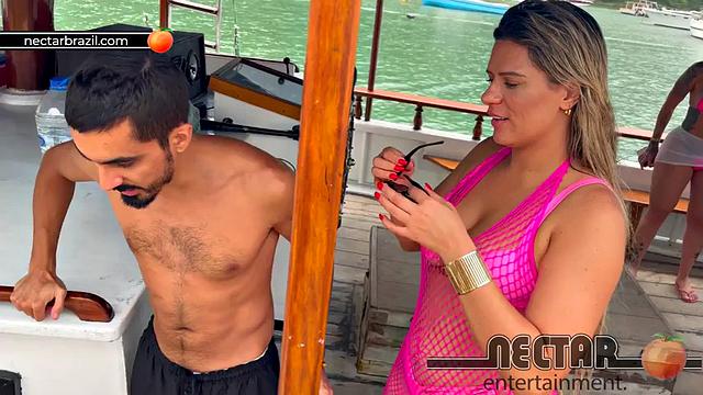 Katharine Madrid and Big Bambu on the beaches of Brazil with lots of Anal