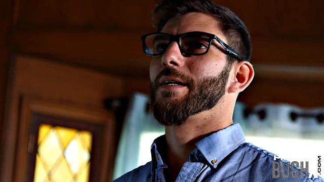 Hairy lingerie babe doggystyled by her lover