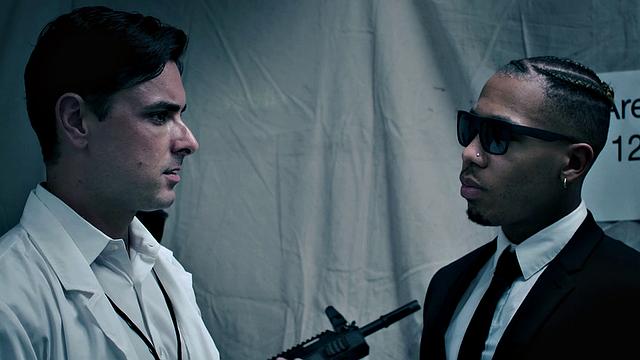 Hot Latina in high heels enjoys a steamy threesome with two guys