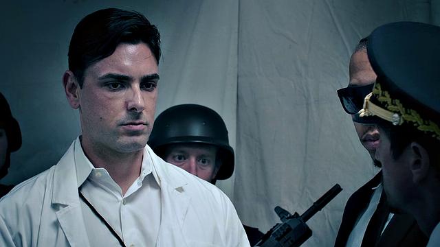 Hot Latina in high heels enjoys a steamy threesome with two guys