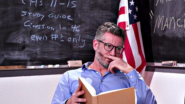 Hairymuff 21yo babe riding and sucking teacher's cock