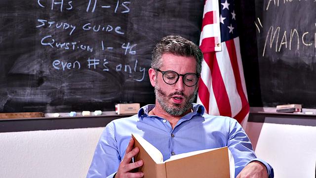 Hairymuff 21yo babe riding and sucking teacher's cock