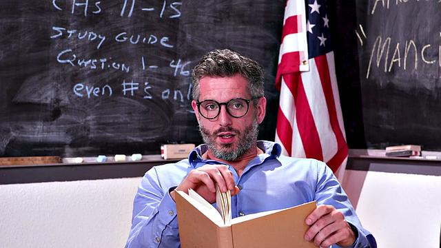 Hairymuff 21yo babe riding and sucking teacher's cock