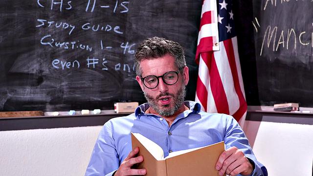 Hairymuff 21yo babe riding and sucking teacher's cock