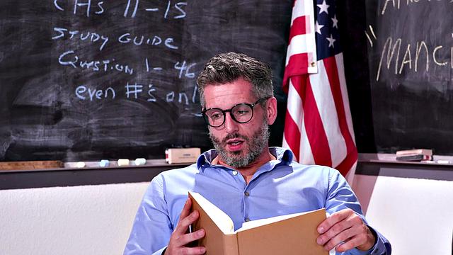 Hairymuff 21yo babe riding and sucking teacher's cock