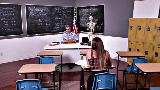 Hairymuff 21yo babe riding and sucking teacher's cock