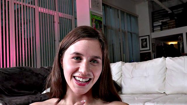 POV handjob beauty showing butt off before wanking dick