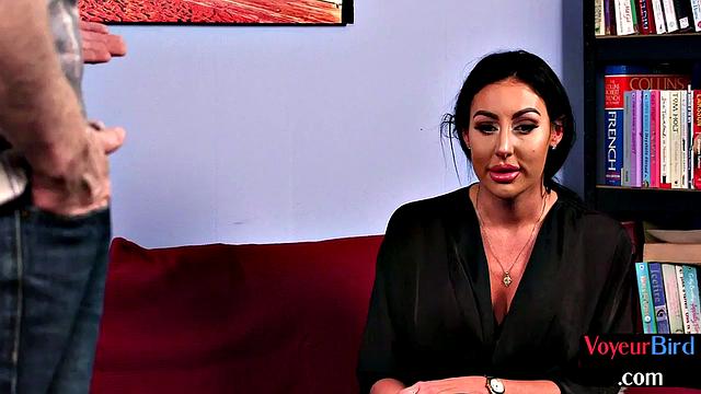 Nympho voyeur teasing lad