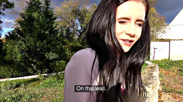 Watch this tattooed brunette tease ex with her tight pussy in a park fuck-fest