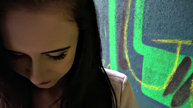 Watch this tattooed brunette tease ex with her tight pussy in a park fuck-fest